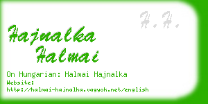 hajnalka halmai business card